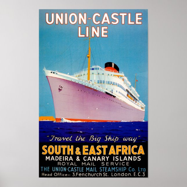 Union Castle ~ The Big Ship Way Poster (Front)