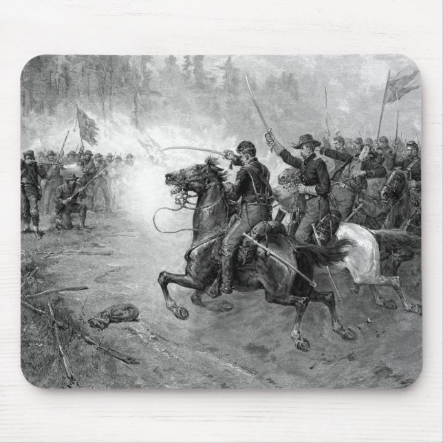 Union Cavalry Charge -- Civil War Mouse Pad (Front)