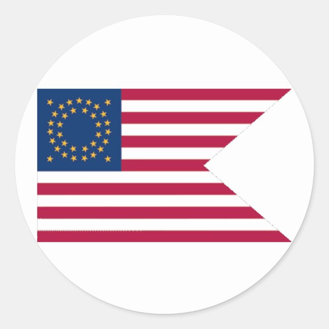 Union Cavalry Guidon Round Sticker (Front)
