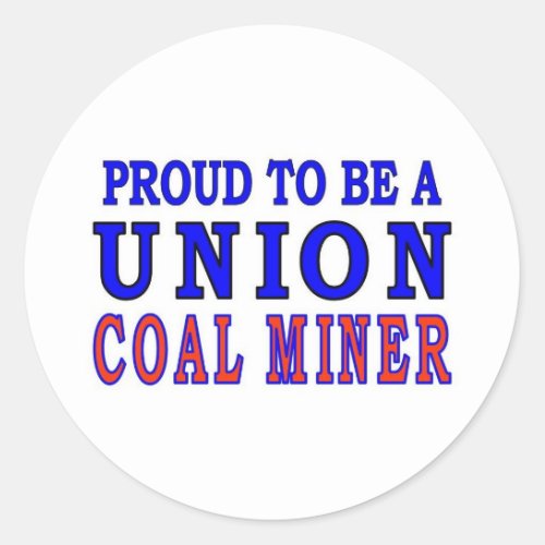 UNION COAL MINER CLASSIC ROUND STICKER