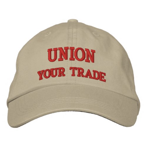 UNION CUSTOMIZE WYOUR TRADE EMBROIDERED BASEBALL HAT