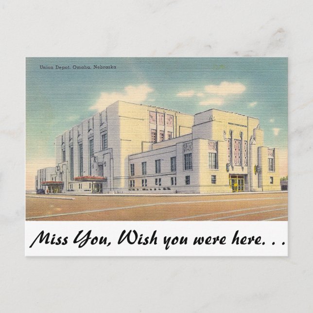 Union Depot, Omaha, Nebraska Postcard (Front)