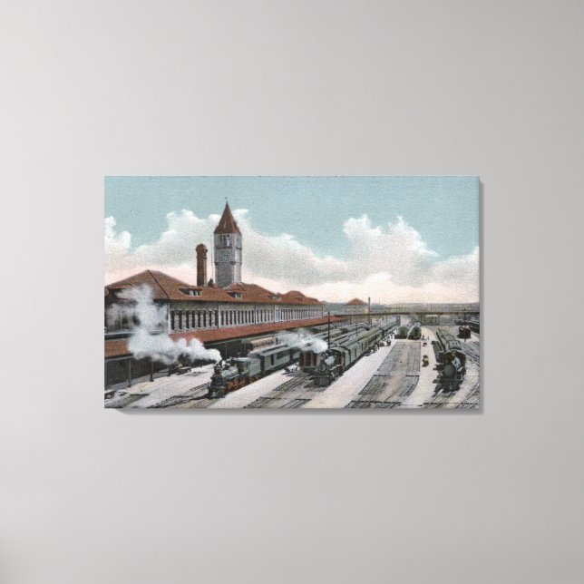 Union Depot Railroad North Side Canvas Print (Front)