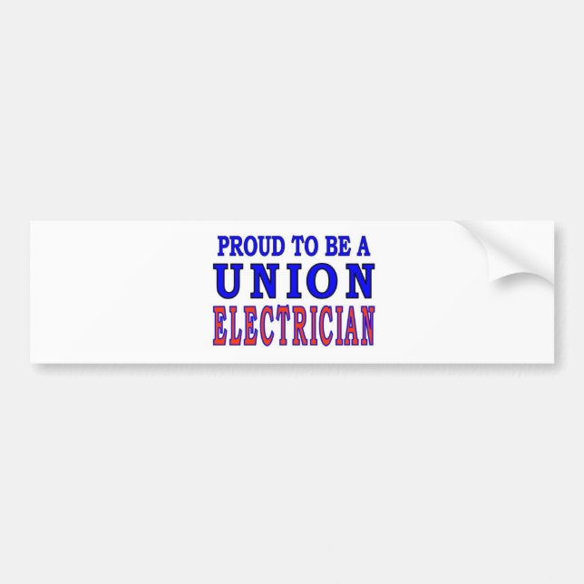 UNION ELECTRICIAN BUMPER STICKER (Front)