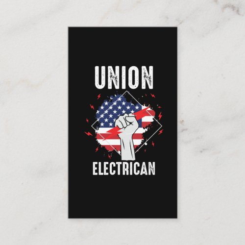 Union Electrician US Retired American Husband Business Card