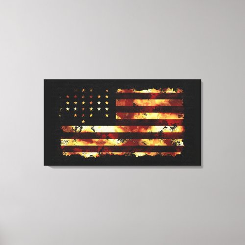 Union Flag Civil War Stars and Stripes USA Canvas Print