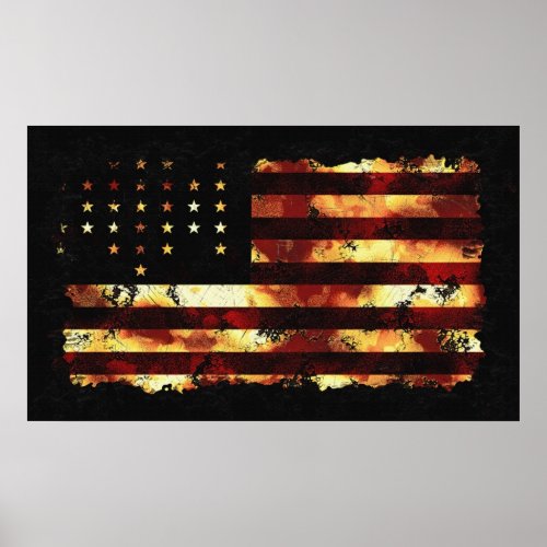 Union Flag Civil War Stars and Stripes USA Poster