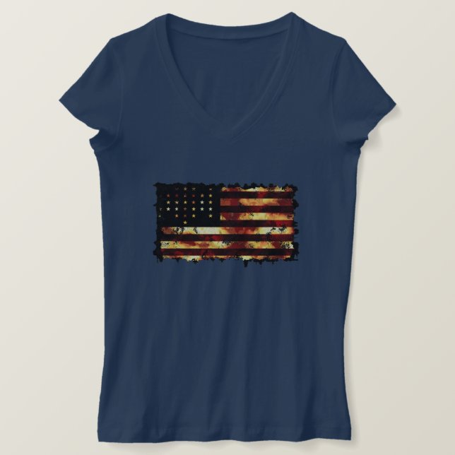 Union Flag, Civil War, Stars and Stripes, USA T-Shirt (Design Front)