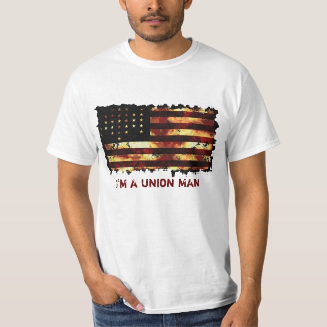 Union Flag, Civil War, US Flag Funny Tee (Front)