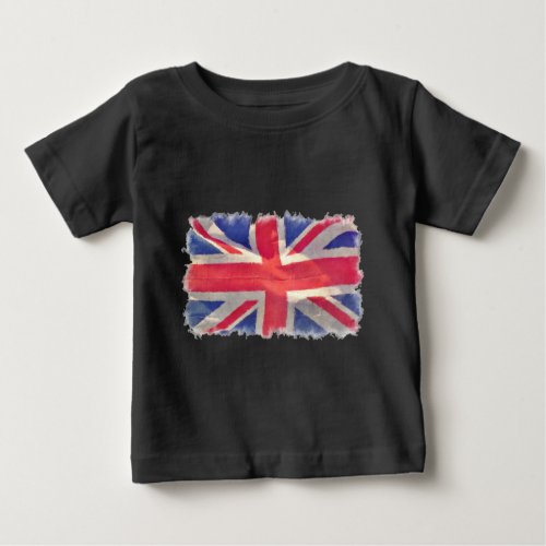 Union Flag or Union Jack British Patriot Baby T_Shirt