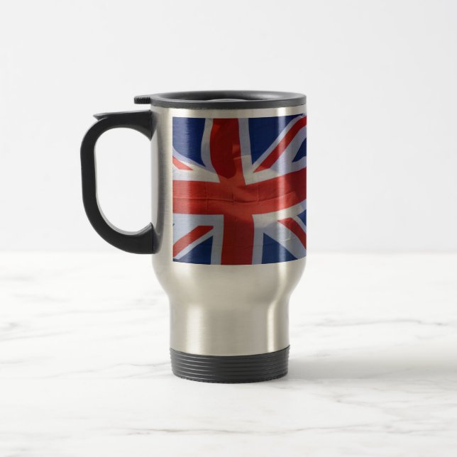 Union Flag or Union Jack for British Patriots Travel Mug (Left)