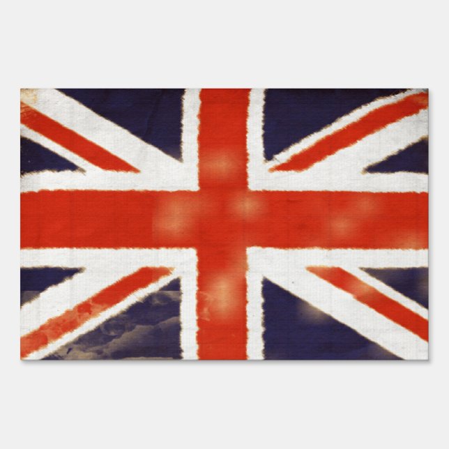 Union Flag Vintage Union Jack Yard Sign (Front)