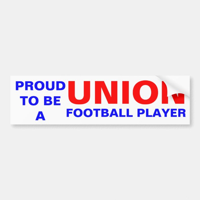 UNION FOOTBALL PLAYER BUMPER STICKER (Front)