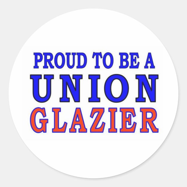 UNION GLAZIER CLASSIC ROUND STICKER (Front)