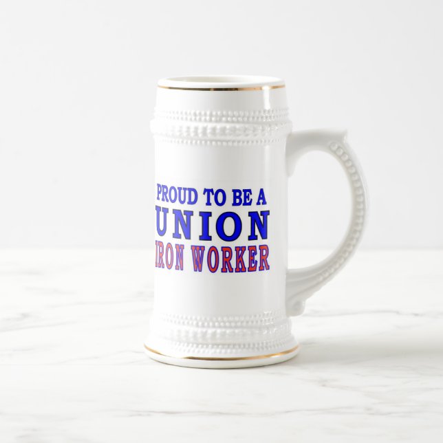 UNION IRON WORKER BEER STEIN (Right)