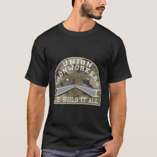 Union Ironworker Camouflage Graphic Laborer T-Shirt