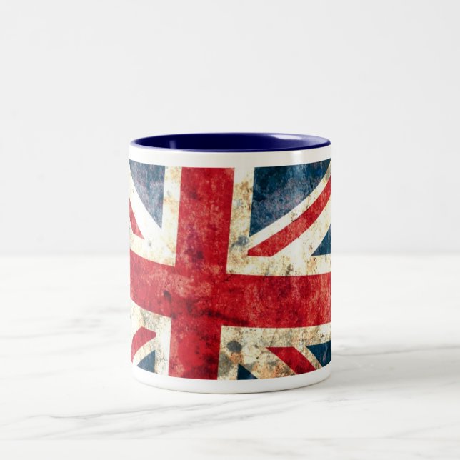 Union Jack #2 Two-Tone Coffee Mug (Center)
