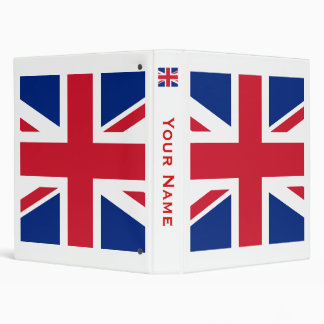 Union Jack 3 Ring Binder