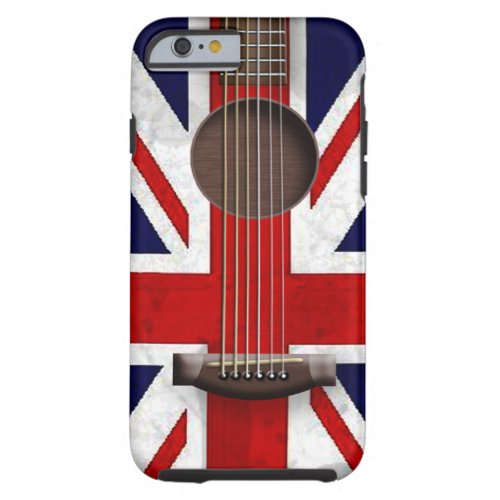 Union Jack Acoustic Guitar iPhone 6 Tough iPhone 6 Case