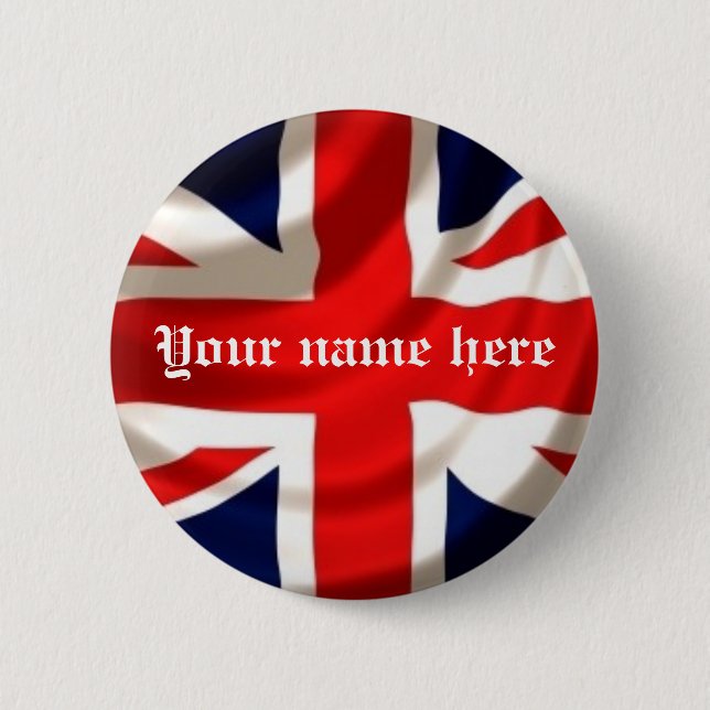 Union Jack (Add your own name) Button (Front)