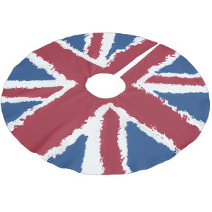Union Jack Art by Heva Weva Christmas Tree Base Brushed Polyester Tree Skirt