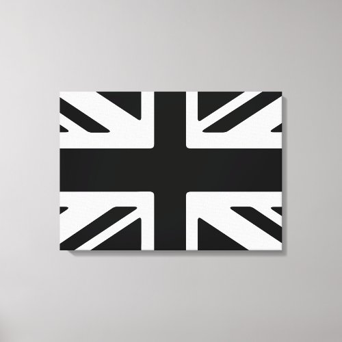 Union Jack BW _ United Kingdom Canvas Print