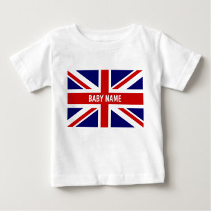 Union Jack baby tops Personalizable british flag