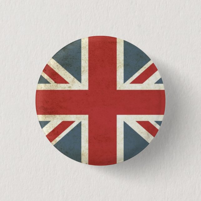 union jack badge pinback button (Front)