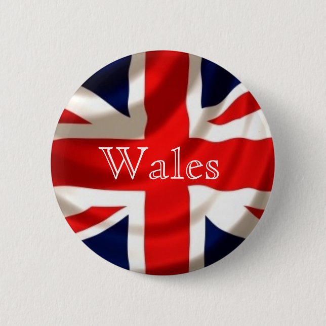 Union Jack Badge (Wales) Button (Front)