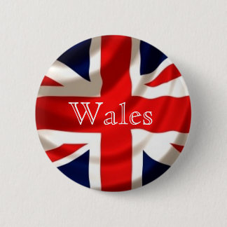 Union Jack Badge (Wales) Button