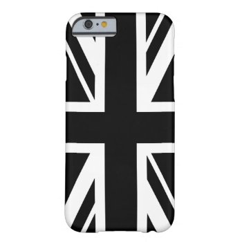 Union Jack ~ Black And White Barely There Iphone 6 Case by Ladiebug at Zazzle