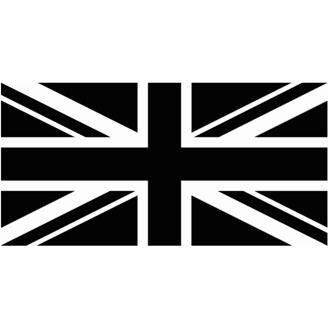 Union Jack ~ Black and White Cutout (Front)