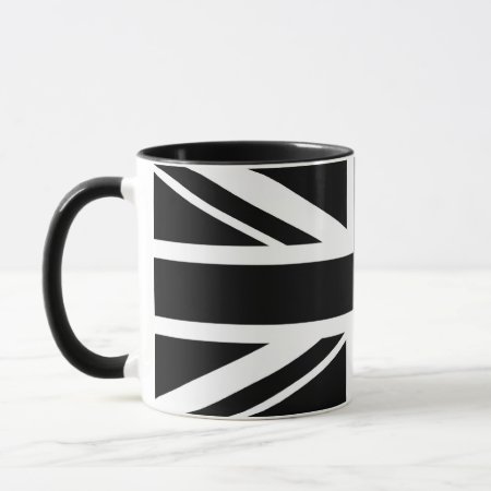 Union Jack ~ Black And White Mug