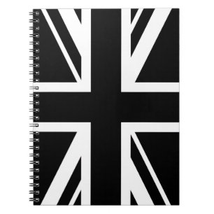 Union Jack ~ Black and White Notebook