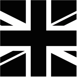 Union Jack ~ Black and White Statuette