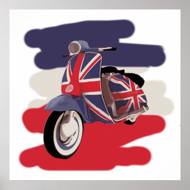 Union Jack Brit scooter Poster (Front)