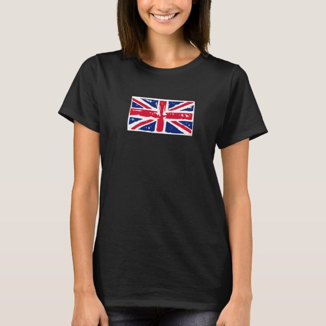 UNION JACK BRITIAN FLAG STAMP GRAPHIC Premium T-Shirt (Front)