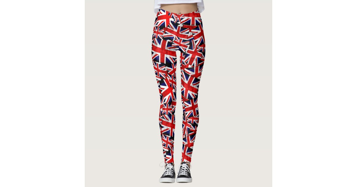 Union Jack British England UK Flag Leggings | Zazzle