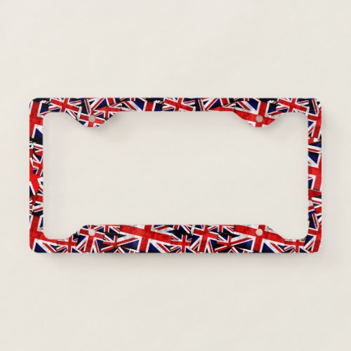 Union Jack British England UK Flag License Plate Frame