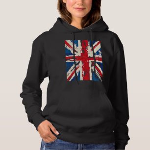 Union Jack British England United Kingdom Brushed  Hoodie