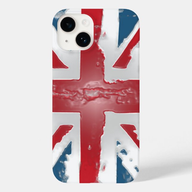 Union Jack British Flag Abstract Wax Art Case-Mate iPhone Case (Back)