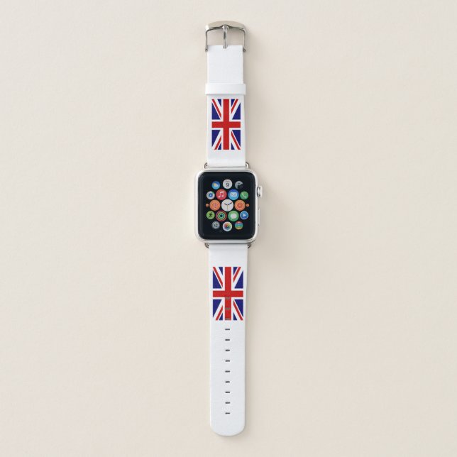 Union Jack British Flag Apple Watch Band (Front)