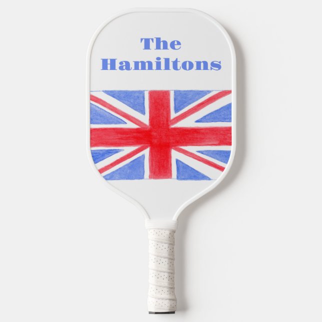 Union Jack British Flag Great Britain Pickleball Paddle (Front)