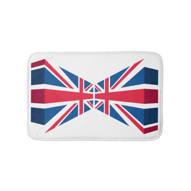 Union Jack, British flag in 3D Bathroom Mat (Front)