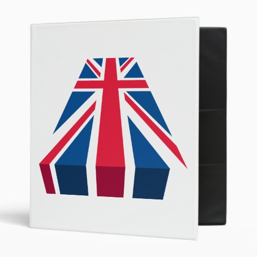 Union Jack British flag in 3D Binder