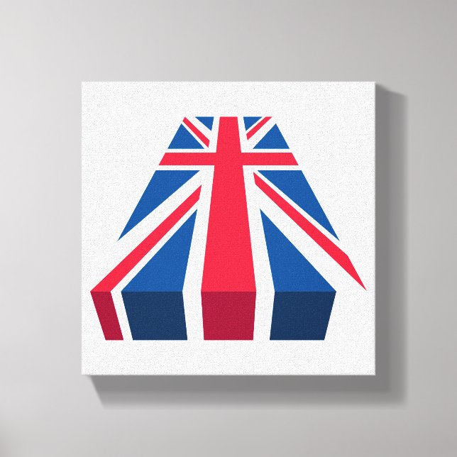 Union Jack, British flag in 3D Canvas Print (Front)