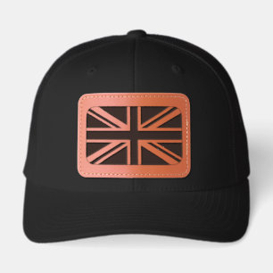 Union Jack British Flag Leather Patch Hat