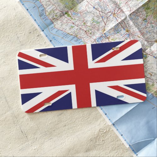 Union Jack British Flag License Plate