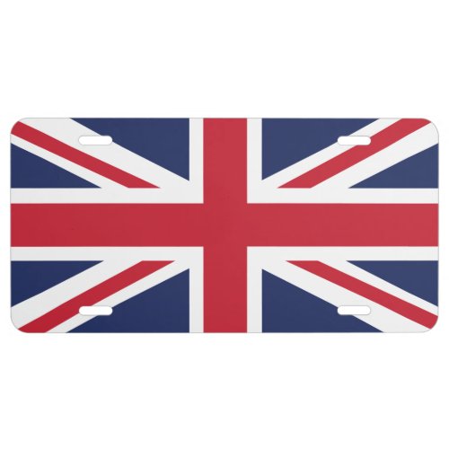Union Jack British Flag License Plate