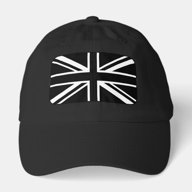 Union Jack British Flag Monochromatic  Hat (Front)